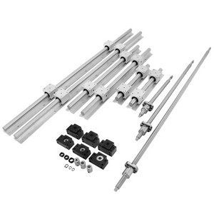 Riel Lineal SBR20 + 3 Husillos de Bolas RM1605-350/650/1050mm + BK/BF 12 Kit CNC