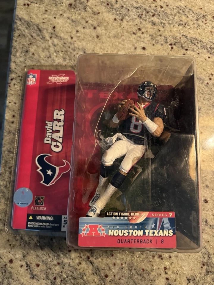 McFARLANE DAVID CARR HOUSTON TEXANS FIGURINE SERIES 7 FOOTBALL MIB BLACK JERSEY - Image 1 of 1