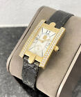 Harry Winston Avenue 18k Gelbgold Fabrik Diamanten Quarz Damen Armbanduhr Mint