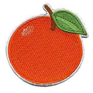 Aufnäher frisch gepflückt orange Obst Zitrussaft Florida bestickt Bügelbild - Bild 1 von 2