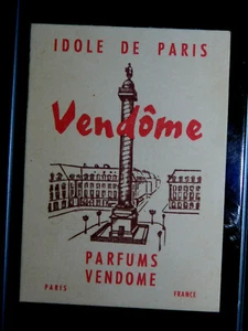 ancienne carte parfumee vendome IDOLE DE PARIS - Picture 1 of 1