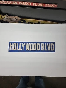 HOLYWOOD BLVD. Letrero tacker de hojalata / letrero de calle / 523-fs30 - Imagen 1 de 17