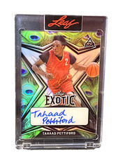 2022-23 Leaf Exotic Prismatic Peacock #BATP1 Tahaad Pettiford Sealed
