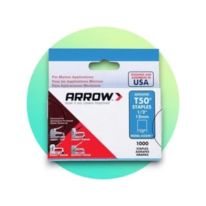 Grapas Monel Arrow T50M 505m 12 mm (1/2") caja 1000 a prueba de óxido ARRT5012MS - Imagen 1 de 3