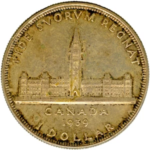 ☆ KANADA 1939 ☆ 1 DOLLAR (0,800) · GEORGE VI • ROYAL VISIT ☆ 36 mm. KM#38 ☆C5364 - Bild 1 von 4
