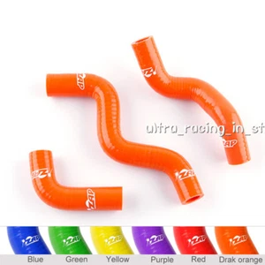 Silicone Radiator Hoses Coolant Pipe fit KTM 50 SX PRO JR PRO 2001-2008 Orange - Picture 1 of 8