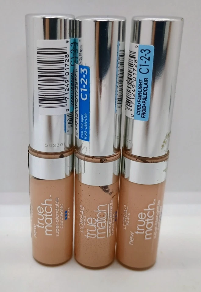 L'Oreal Paris True Match Blendable Concealer C-1 2 3 Fair ,0.17oz/5.2mL Lot Of 3 - Image 1 of 3