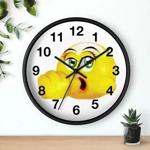 Schlafzimmer Sex Lustig Humor Komödie Dating Viral Emoji BJ Wanduhr - Bild 1 von 19