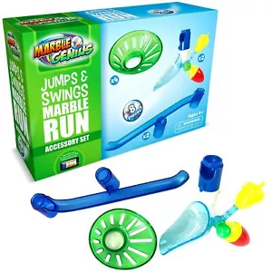 Marble Genius Jumps & Swings, 8pcs Marble Run Accessory Set for Kids Ages 4+,... - Picture 1 of 6