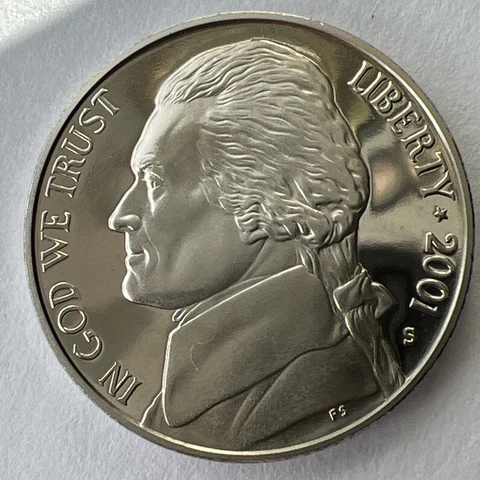GEM PROOF 2001-S JEFFERSON NICKEL San Francisco Mint USA 5c BUY MORE & SAVE MORE Cover
