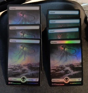 MTG Island - Swamp Foil Basic Land  The Brothers' War Magic The Gathering  - Picture 1 of 2