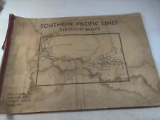 Vtg June 1956 Southern Pacific Lines Division Maps Book 15.5" x 10.5" - 19 Maps