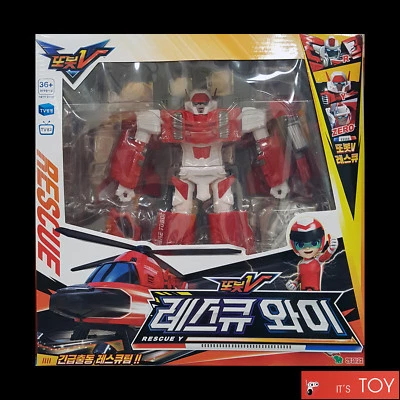 TOBOT V RESCUE Y Helicopter Red Transforming Robot Car Vehicle Toy Tokey 2018 - Image 1 of 4