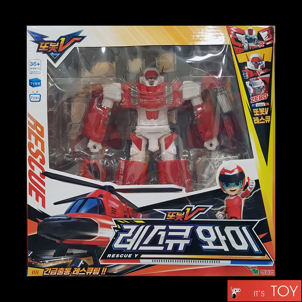 TOBOT V RESCUE Y Helicopter Red Transforming Robot Car Vehicle Toy Tokey 2018 - Image 1 of 4