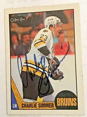 1987-88 O-Pee-Chee #52 Charlie Simmer Auto'd - Image 1 of 2