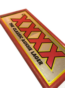 Specchio birra XXXX The Classic Aussie Lager - cornice in legno 16”x36”. Decorazione bar grotta uomo - Foto 1 di 20