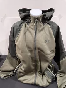 NWT Under Armour UA Essential Swacket FullZip Hooded Jacket Green Mens Size L - Picture 1 of 10