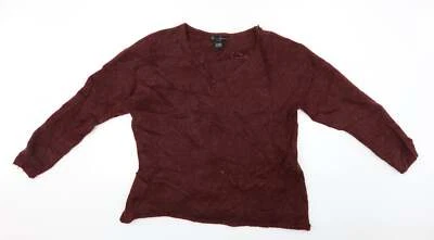 Suéter saltador de lana rojo cuello en V de Mercer & Madison talla única para mujer Foto 1 de 4