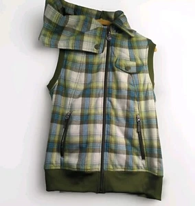 Burton Women’s Dryride Cotton Plaid Full Zip Vest Hoodie Size S Snowboarding  - Picture 1 of 7