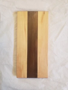 Hand Made Hard Maple and Walnut Cutting or Charcuterie Board 6"X12"X.75" - Picture 1 of 2