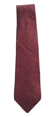 Corbata geométrica 100 % seda italiana roja negra Gianfranco Ruffini de colección para hombre Foto 1 de 3
