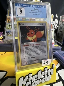 Cgc 9 Eevee Unseen Forces Reverse Holo 55/115 - Picture 1 of 1