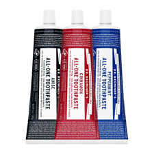 Dr. Bronner's All-One Toothpaste Variey Pack,Peppermint,Cinnamon,Anise, 5oz,3 PK