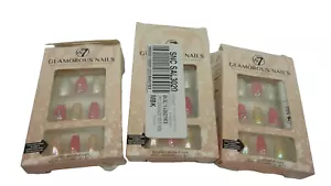 3 packs W7 Glamorous Nails Professional False Nails w/Glue Little Memories *READ - Picture 1 of 5