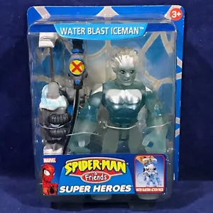 WATER BLAST ICEMAN SPIDER-MAN & FRIENDS 6" Figure SUPER HEROES Toy Biz PRESCHOOL - Picture 1 of 5