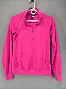 Nike Dri-Fit Long Sleeve Activewear, 1/4 zip, Hot Pink, Running, Pullover, Small - Picture 1 of 8
