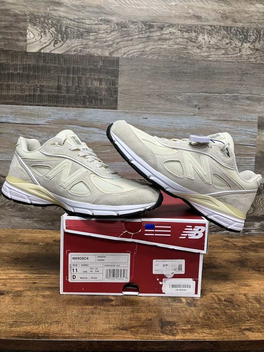 【美品】New Balance×STUSSY M990SC4 27D New Balance Stussy x 990v4 Made in USA White for Sale
