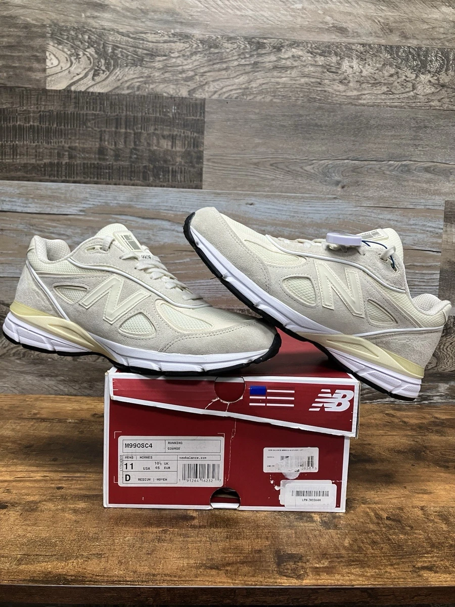 New Balance Stussy x 990v4 Made in USA White for sale | eBay