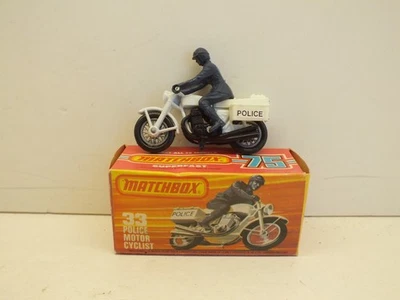 LESNEY MATCHBOX SUPERFAST NO33 POLICE MOTORBIKE EXCELLENT BOXED (L665) - Image 1 of 4