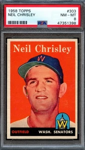 BB - 1958 - Topps - #303 - Neil Chrisley - PSA 8 - NM-MT - Bild 1 von 2