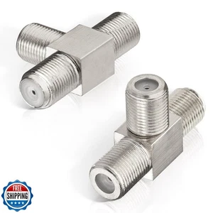wlaniot F Type Splitter 3 Way F-Type Female to 2 Female Coaxial Connector Ada - Picture 1 of 5