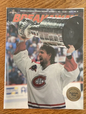 Programa de Juegos Florida Panthers 15/12/93 Be Canadiens - Cubierta Patrick Roy Foto 1 de 4