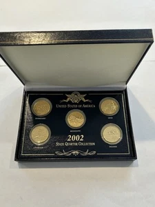24 KT Gold Plated 2002 United States 🪙 State Quarter Collection | Set of 5 - Picture 1 of 9