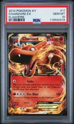 2014 POKEMON XY FLASHFIRE #11 CHARIZARD EX PSA 10 - Image 1 of 2