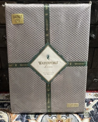 New Waterford Linens Crosshaven Sterling Oblong Table Cloth Banquet 66” x 126” - Image 1 of 4