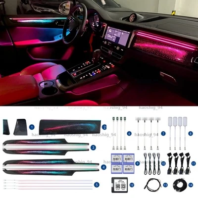Lámpara de ambiente interior LED de 256 colores para Porsche Macan 2018-25 Foto 1 de 4