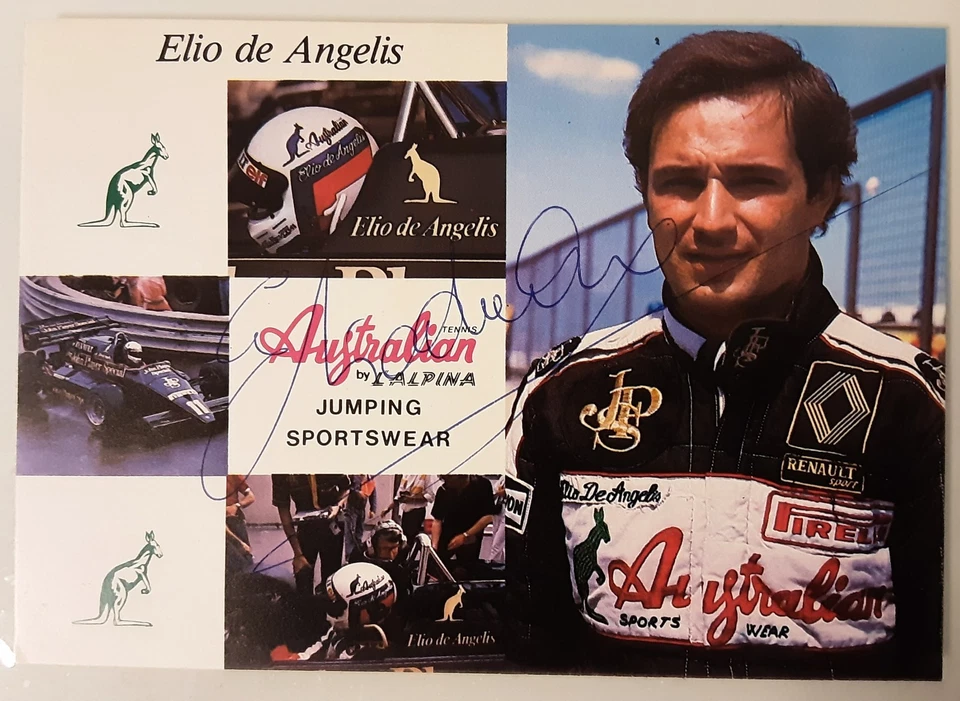 ELIO DE ANGELIS  (+)  Formel 1    Autogrammkarte mit original Unterschrift - Bild 1 von 1