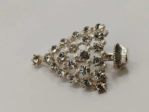 Rhinestone Crystal Triangle Brooch Pin - Picture 1 of 3