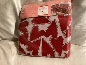Happy Valentine’s Day Red Hearts 60 X 84” Oblong Tablecloth NWT - Picture 1 of 1