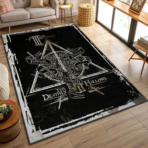 Alfombra Harry Potter Reliquias de la Muerte - Alfombra mágica gótica para fanáticos de magos - Imagen 1 de 5