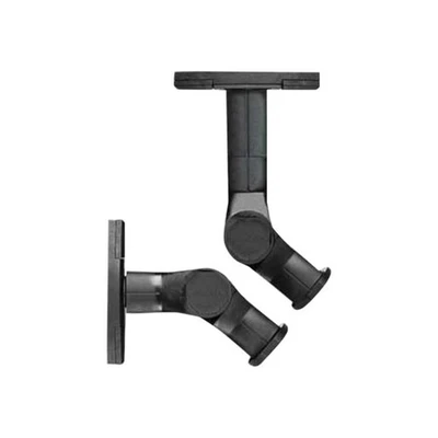 Sanus Satellite Speaker Wall Mounts With Tilt & Swivel Twin Pack WMS3 - Black - Image 1 of 2