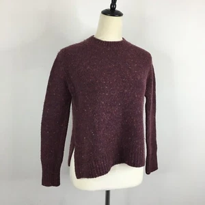 VINCE Plum MultiColor Specks Wool Alpaca Blend Knit Sweater Womens sz Small/XS - Picture 1 of 12