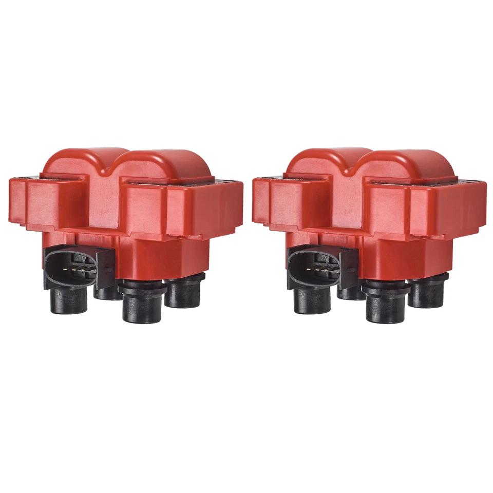 (2) FD487 Red Ignition Coil For 1989-2003 Ford Escort ZX2 Coupe 2-Door 2.0L L4 - Image 1 of 1