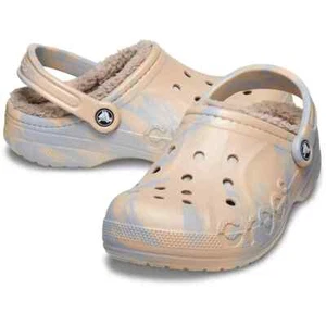 Crocs Adult Baya Lined Marbled Clog Slippers SIZE MENS 6 / WOMENS 8 - Picture 1 of 5