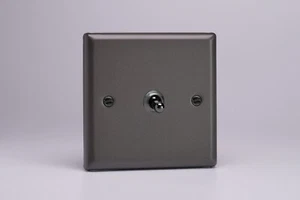 Varilight XPT1 Classic Graphite 21 1 Gang 10A 1 or 2 Way Toggle Light Switch - Picture 1 of 1