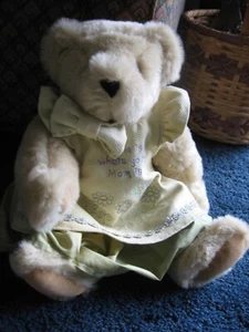 Vermont Teddy Bear-16" Beige-Home is Where Your Mom is-Made in Vermont-USA - Picture 1 of 6